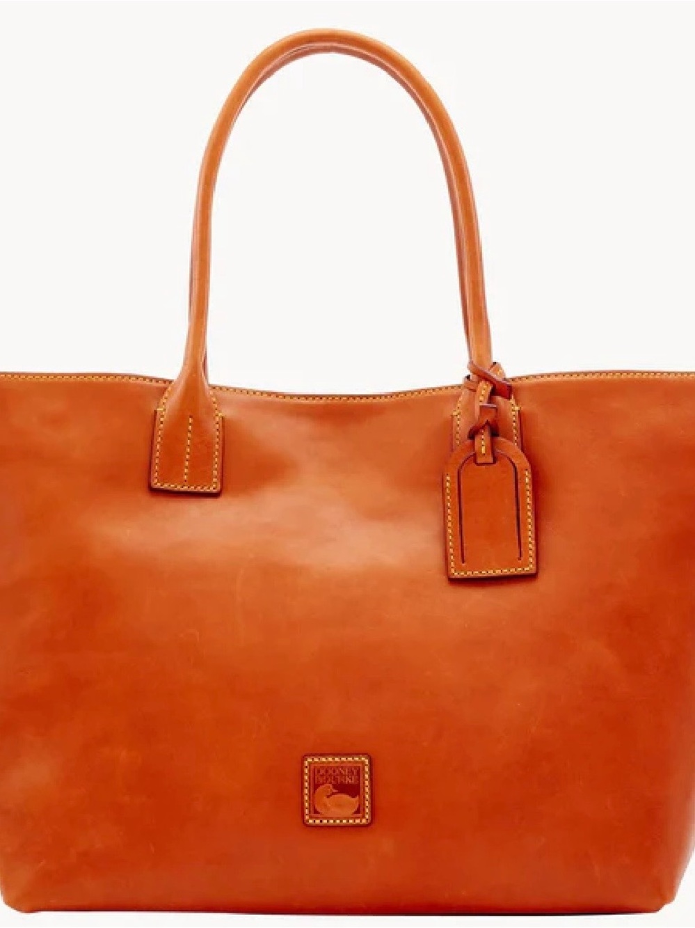 Dooney & Bourke Cognac Leather Tote - Picture 2 of 8